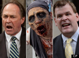 Pat Martin and John Baird traded barbs over the zombie apocalypse in question period on Parliament Hill on Wednesday. (CP)