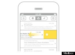 The Mailbox app lets you swipe left to